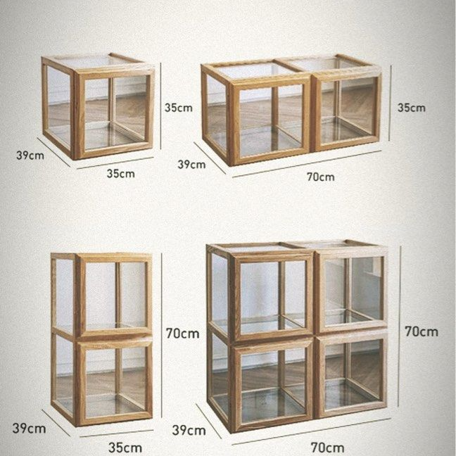 DANBY Solid Wood and Glass Display Cabinet