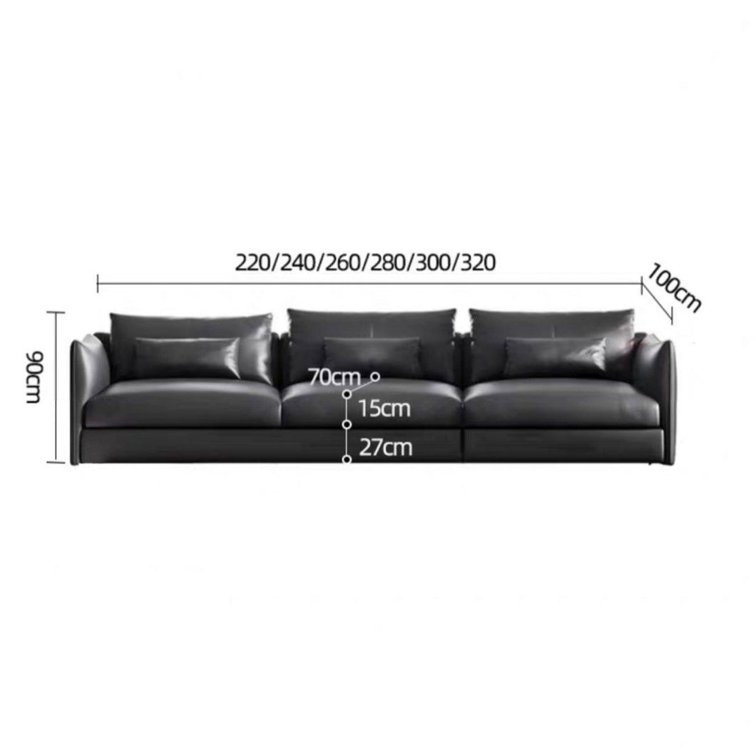 SHIZUNE Modern Genuine Leather Sofa