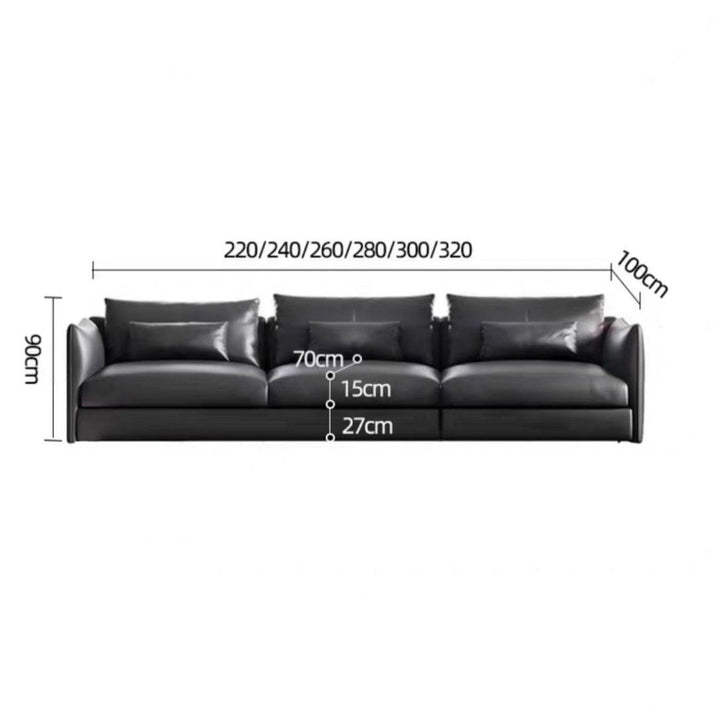 SHIZUNE Modern Genuine Leather Sofa