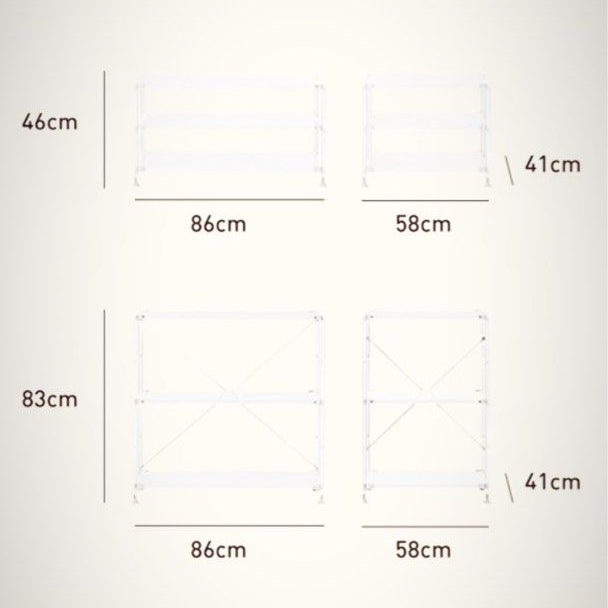BRYDEN White Metal Frame Rack