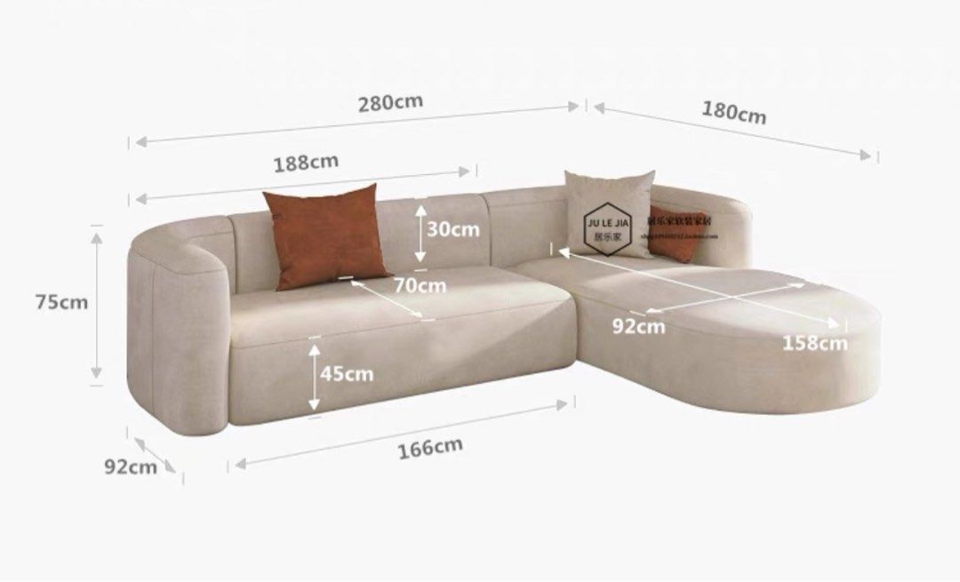 DAMPTON Modern Curve Sofa