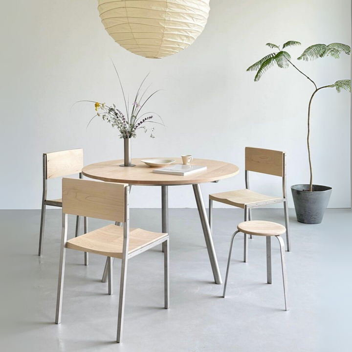 BREE Japandi Solid Wood Round Dining Table