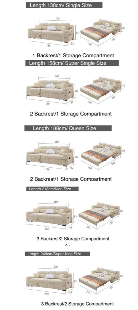 DAN Modern Velvet Storage Sofa Bed