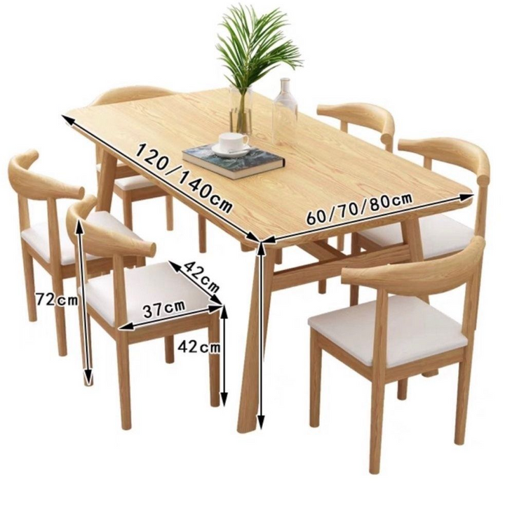 CONNER Rustic Solid Wood Dining Table & Chairs