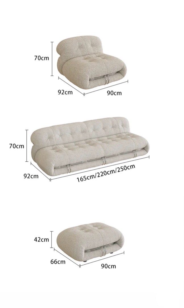 CAVENDRA Modern Boucle Sofa