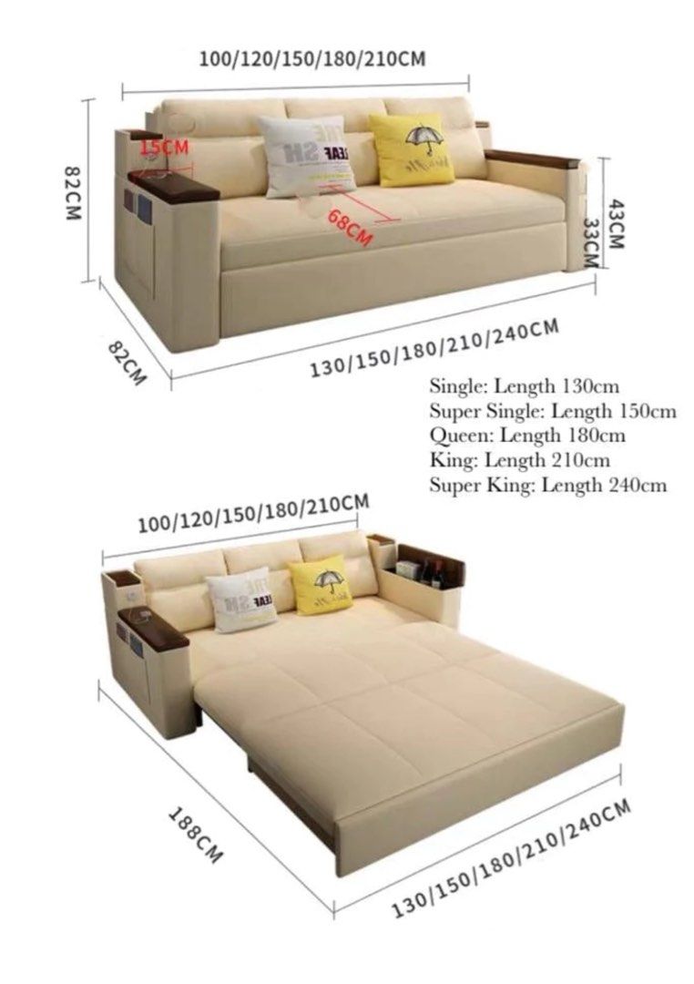 DAFIRA Modern Storage Sofa Bed