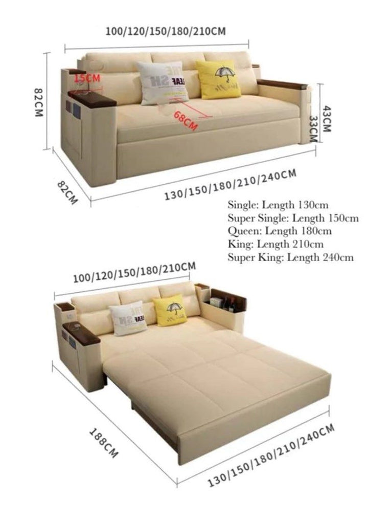 DAFIRA Modern Storage Sofa Bed