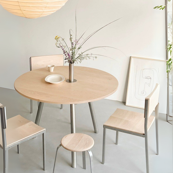 BREE Japandi Solid Wood Round Dining Table
