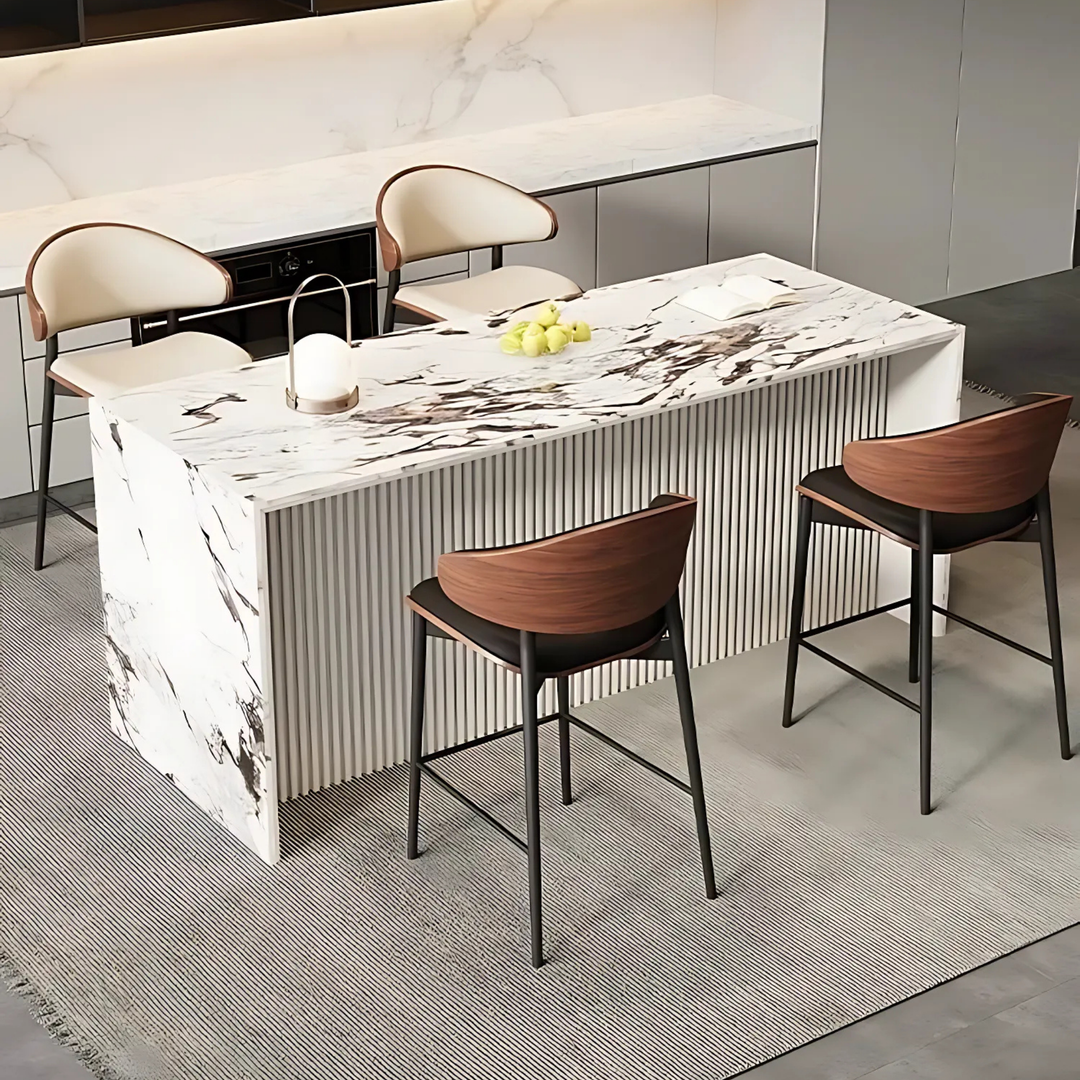 BRON Modern Leather Bar Stool