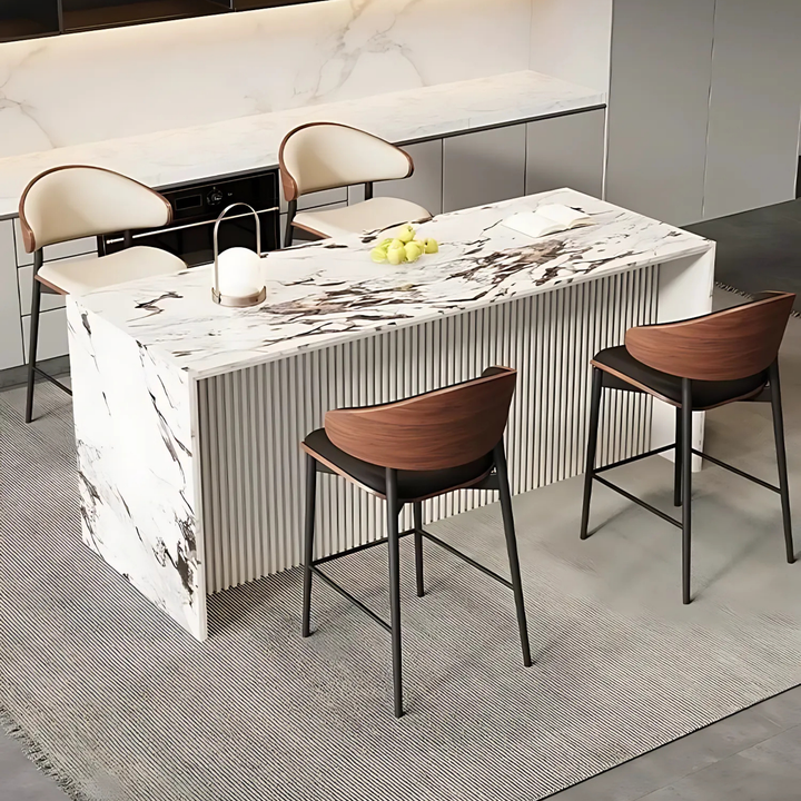 BRON Modern Leather Bar Stool