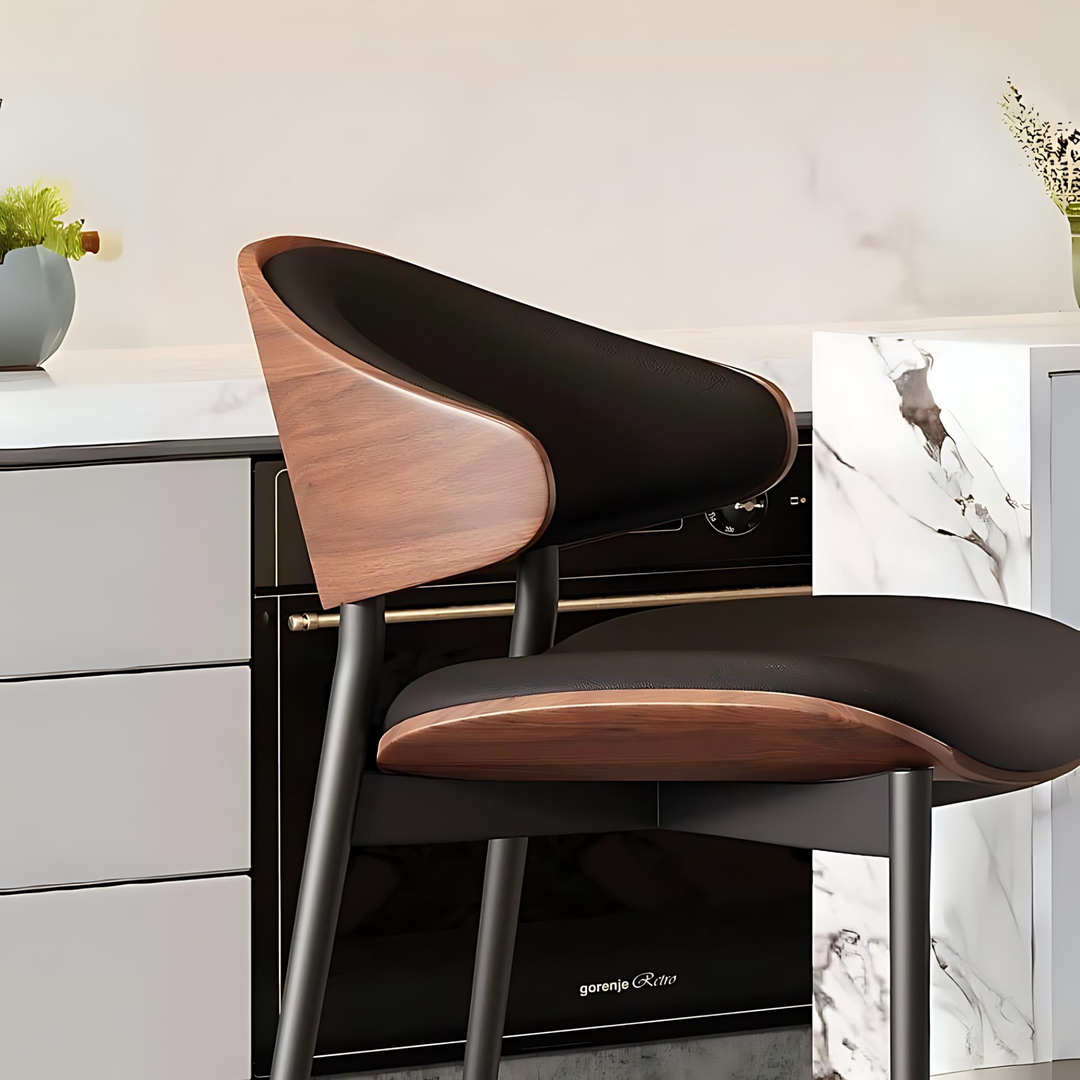 BRON Modern Leather Bar Stool