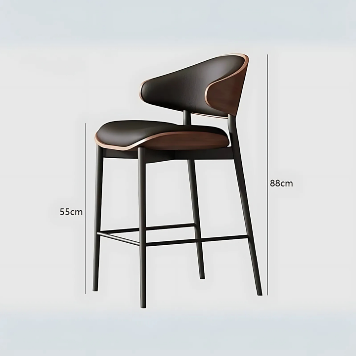 BRON Modern Leather Bar Stool