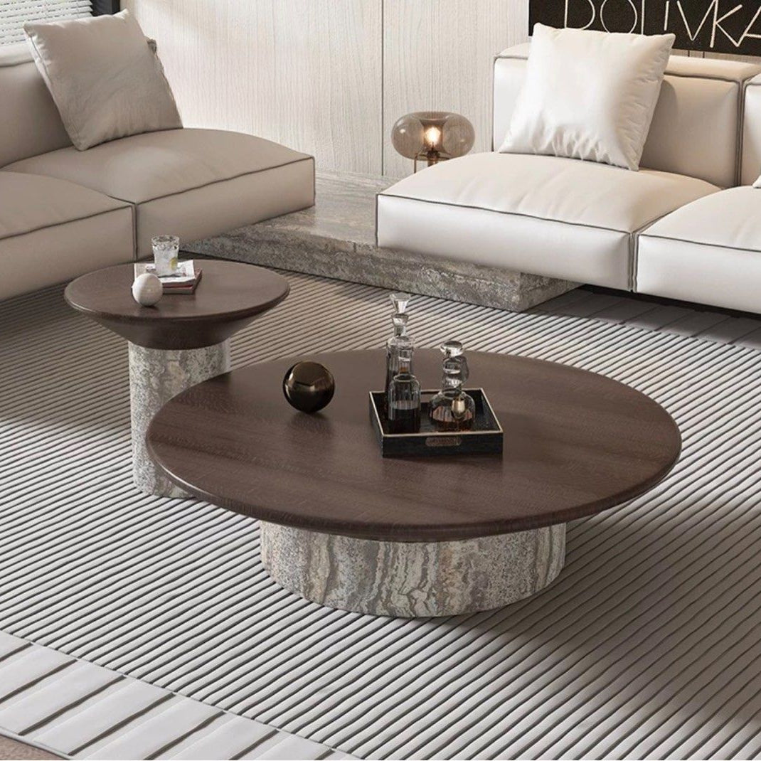 QIYANE Modern Marble Coffee Table