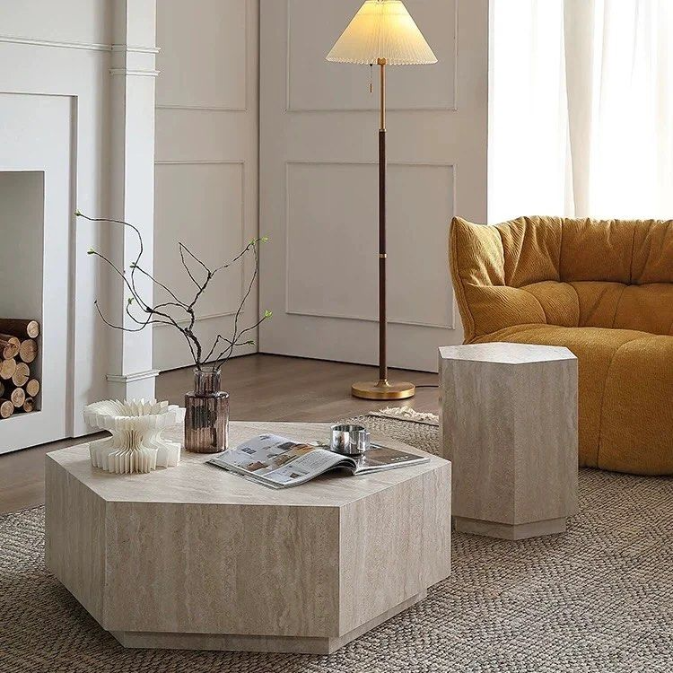 ORIE Modern Travertine Coffee Tables