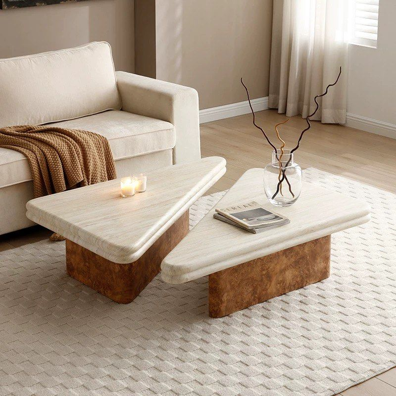 ADAM Modern Travertine Coffee Table