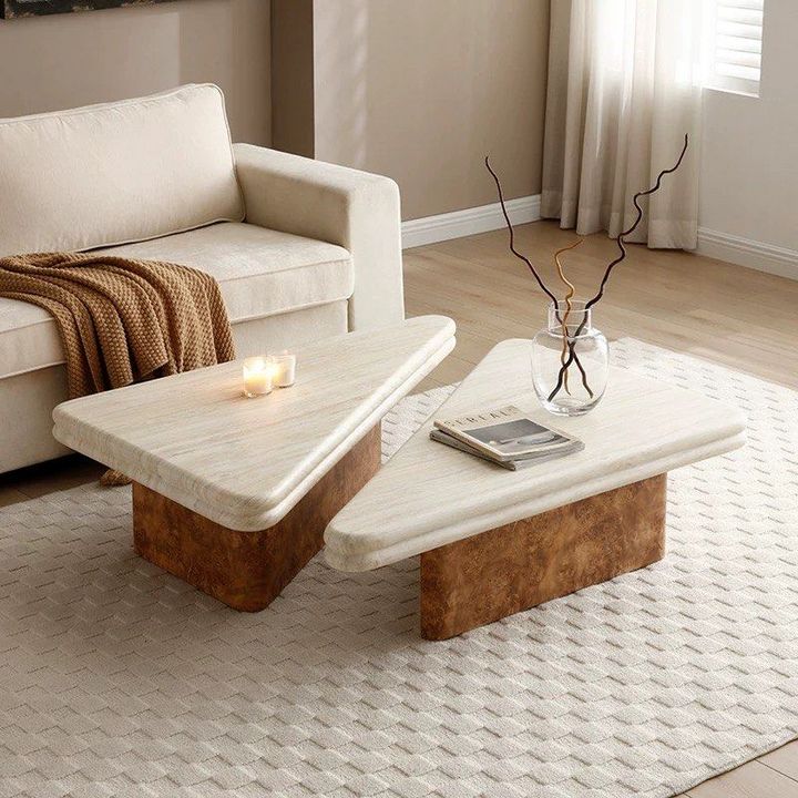 ADAM Modern Travertine Coffee Table