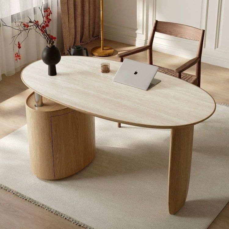 STEION Japandi Sintered Stone Study Table