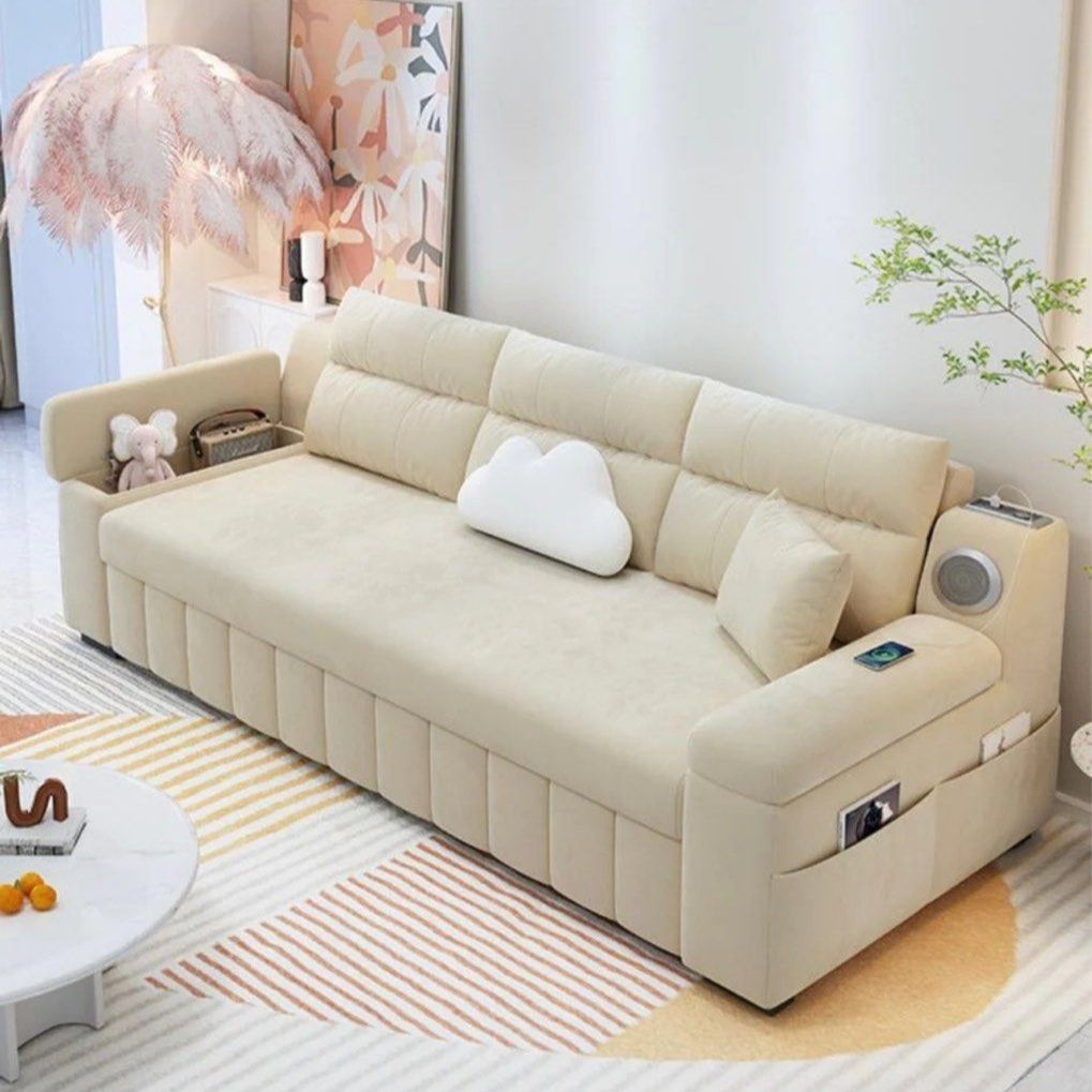 DAN Modern Velvet Storage Sofa Bed