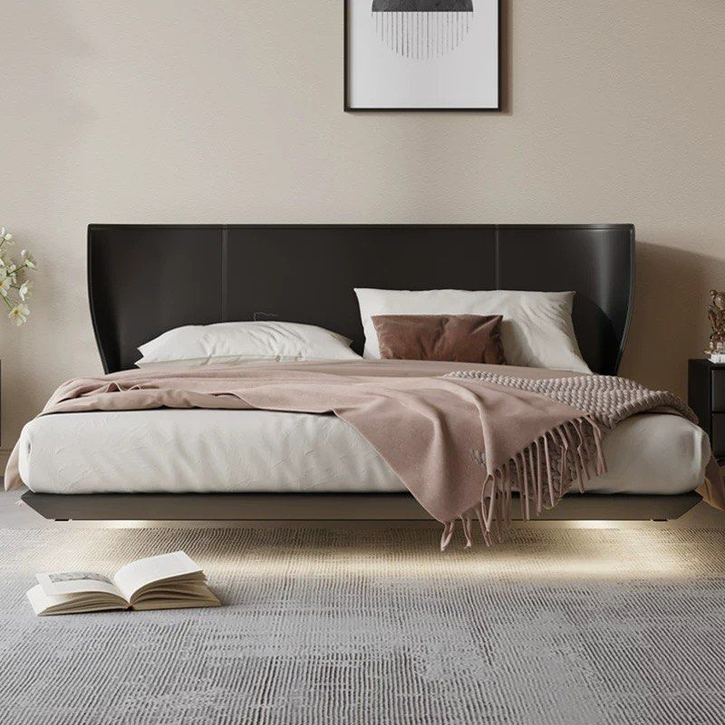 CAEDTY Modern Leather Floating Bedframe