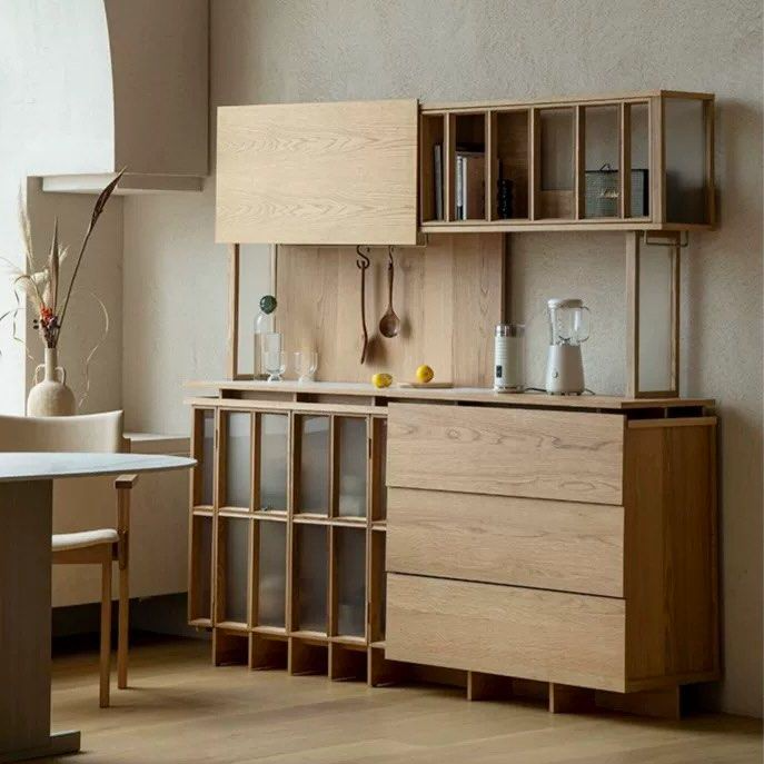 COSRE Modern Solid Wood Kitchen Cabinet