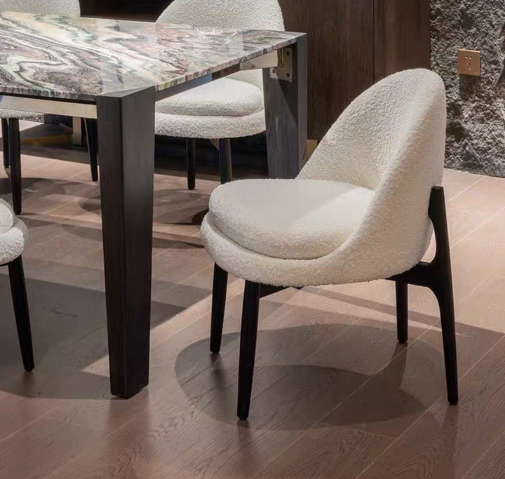 SKYDON Modern Boucle Dining Chair