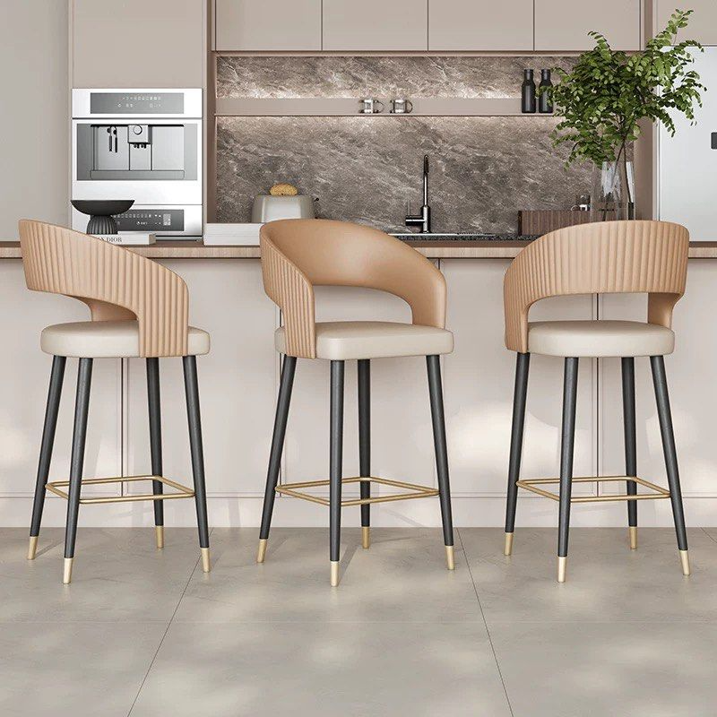 BREG Modern Leather Bar Stool
