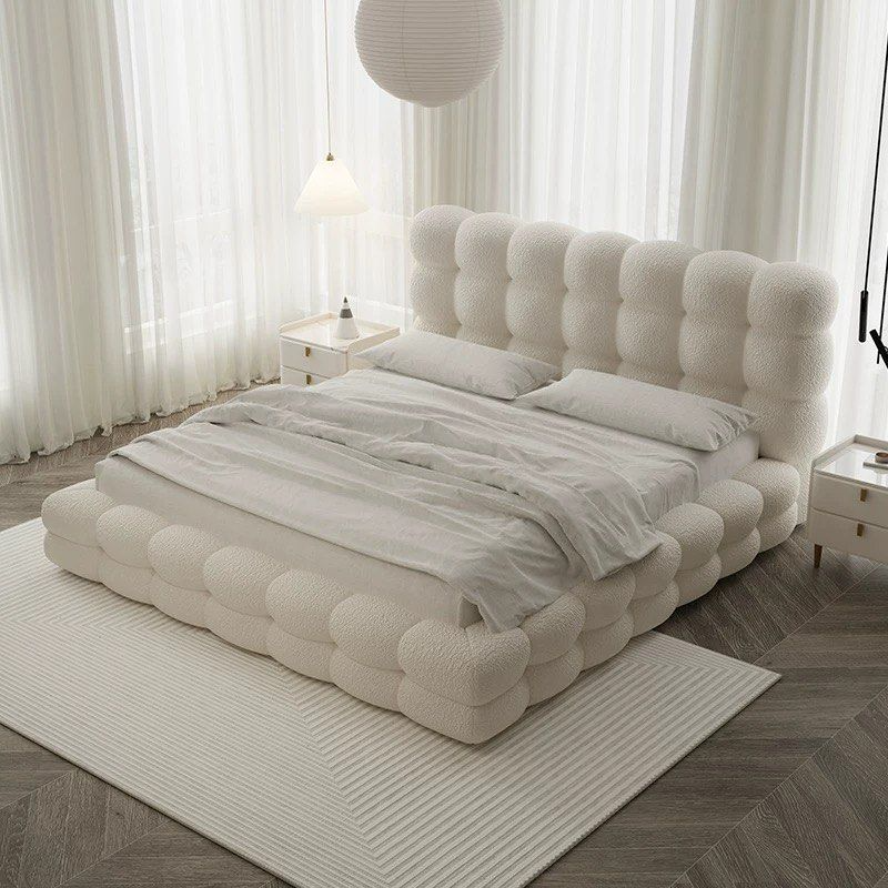 BREON Modern Boucle Storage Bedframe