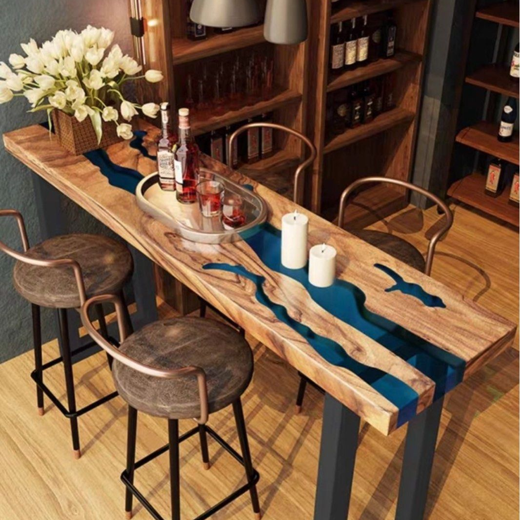 SNOTA Epoxy Resin River Bar Table