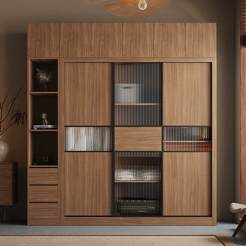 CALAGRE Modern Solid Wood Walnut Wardrobe