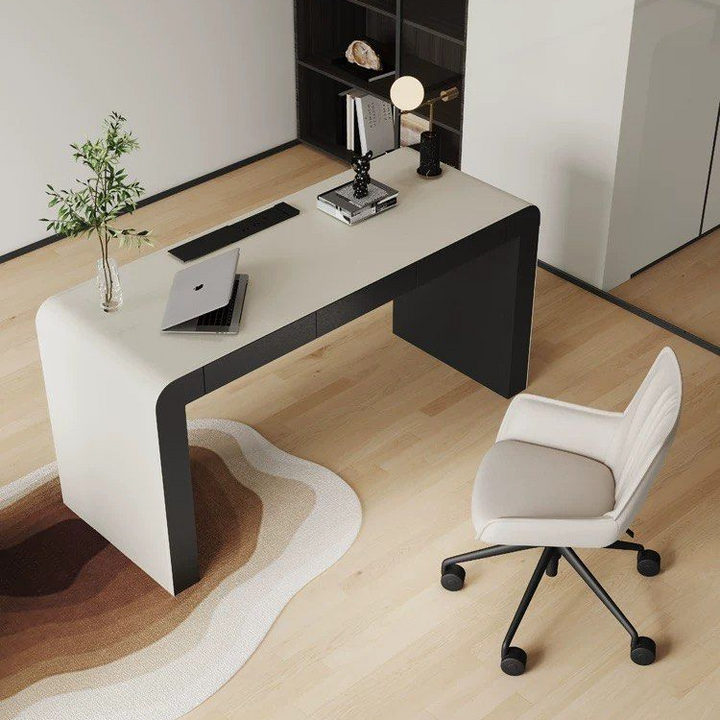 DALIA Modern Saddle Leather Study Desk