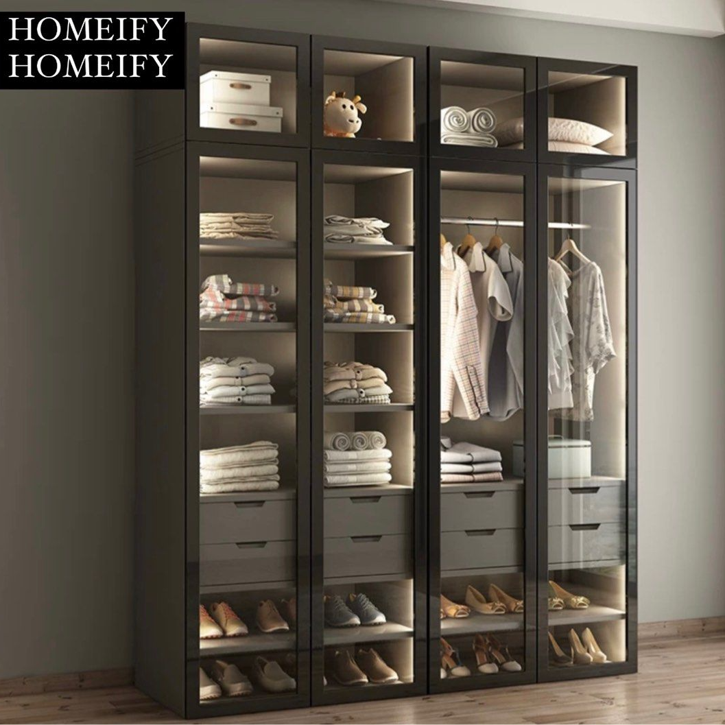 VIBIUS Modern Glass Wardrobe