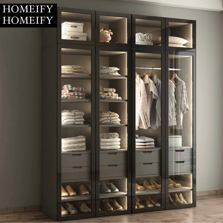 VIBIUS Modern Glass Wardrobe