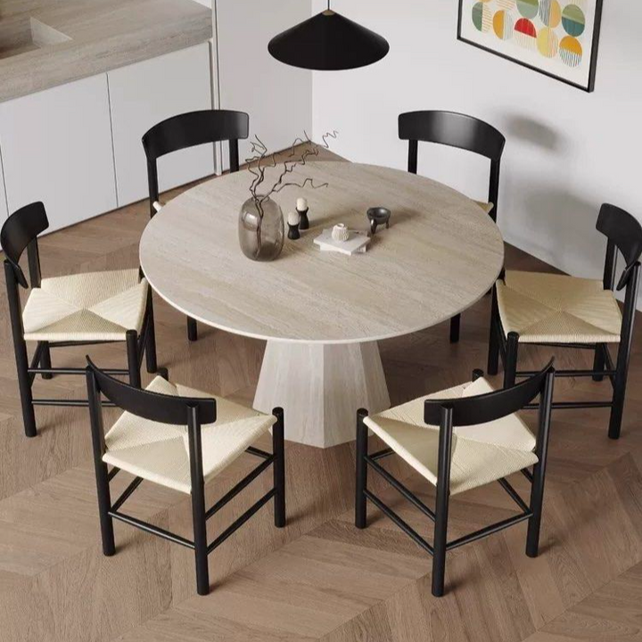 CORDIA Modern Travertine Dining Table