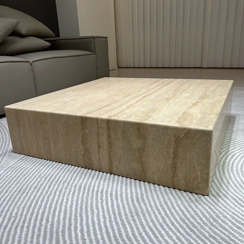 ANELKA Modern Travertine Coffee Table