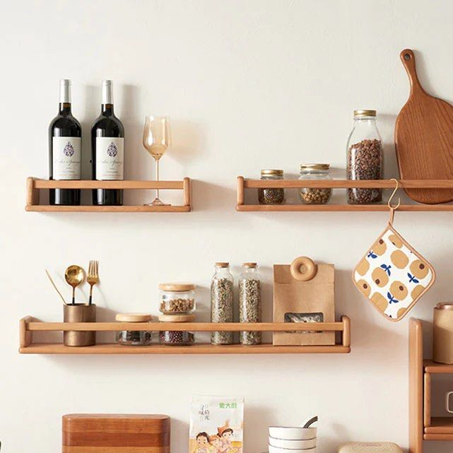 CLEITON Solid Wood Wall Shelves