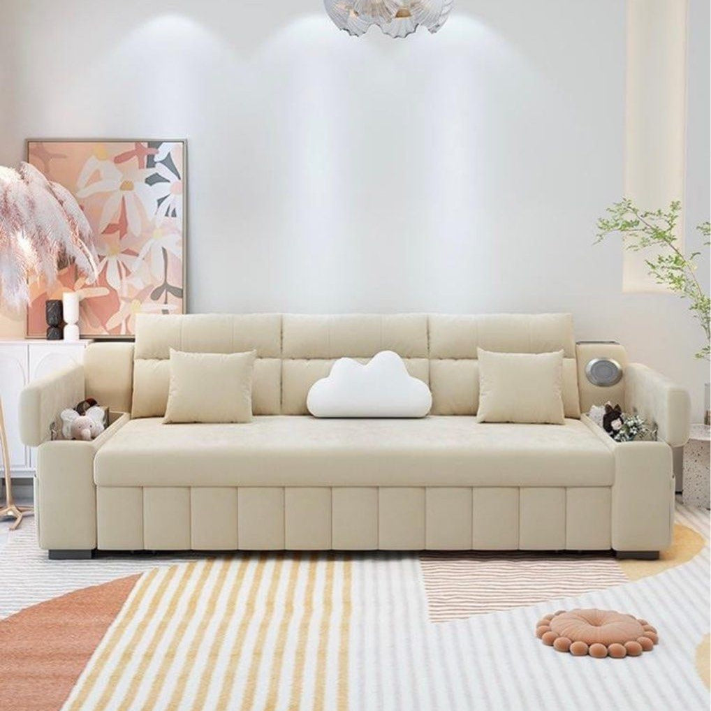 DAN Modern Velvet Storage Sofa Bed