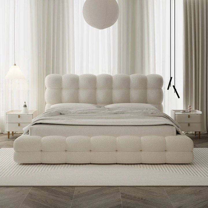 BREON Modern Boucle Storage Bedframe