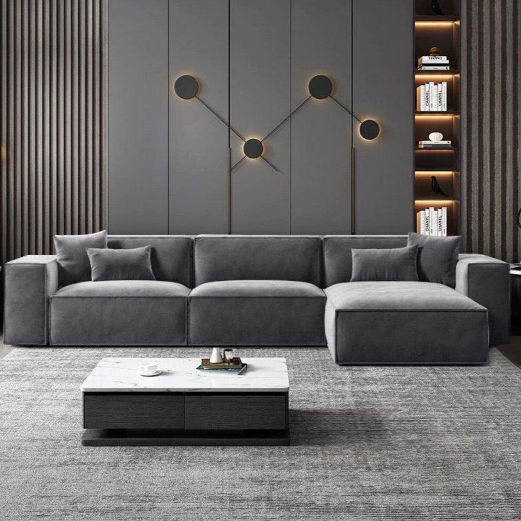 CASEN Sectional Velvet Sofa