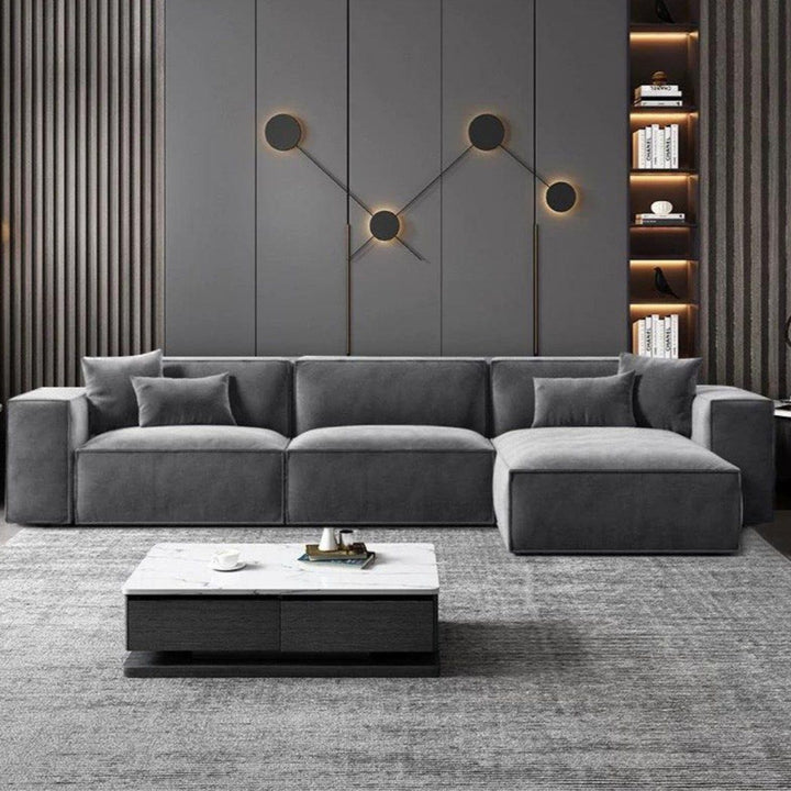 CASEN Sectional Velvet Sofa