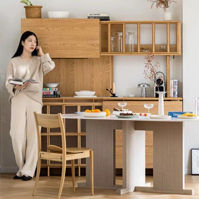 COSRE Modern Solid Wood Kitchen Cabinet