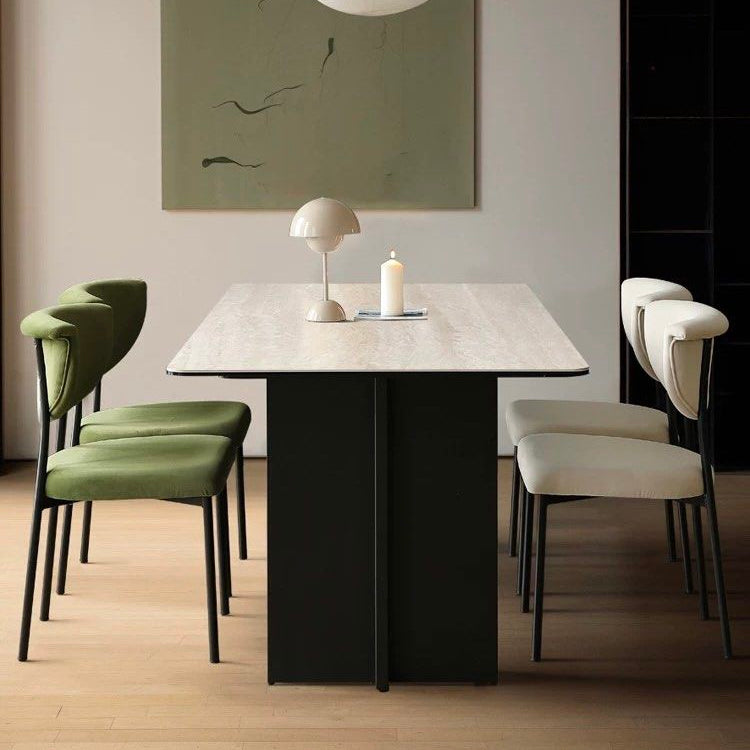 TAVIA Travertine Dining Table