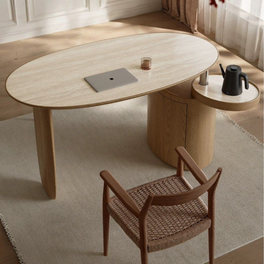 STEION Japandi Sintered Stone Study Table