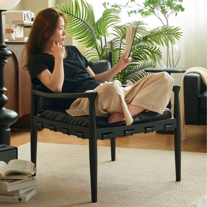 CALLIE Vintage Solid Wood Leisure Chair