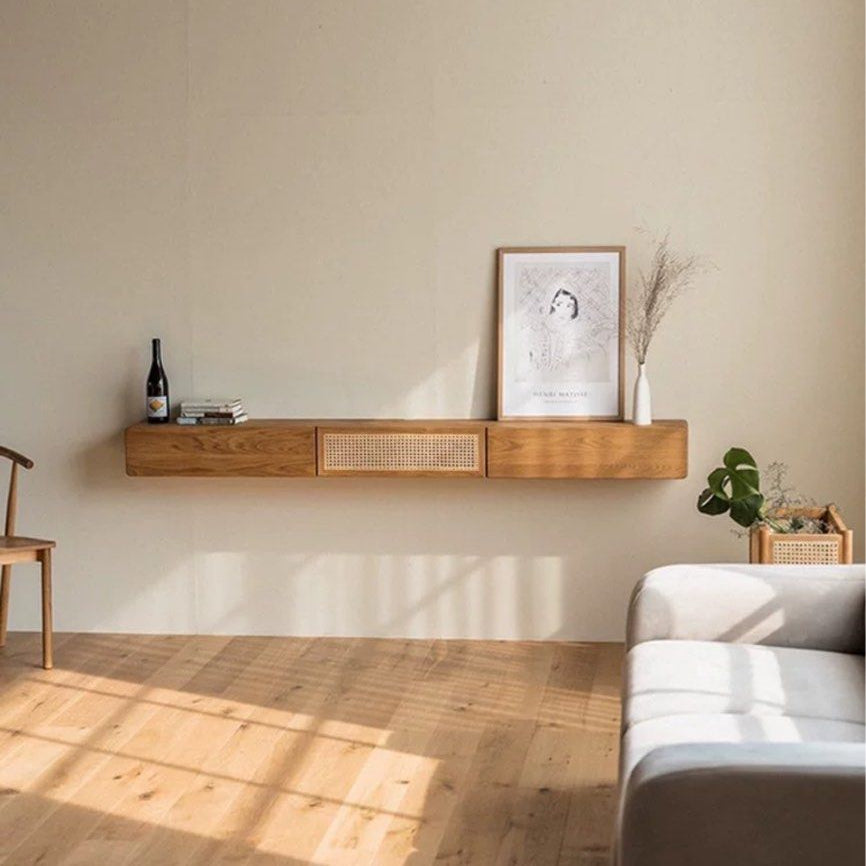 RADO Rustic Oak Floating TV Console