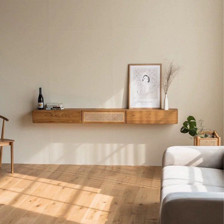 RADO Rustic Oak Floating TV Console