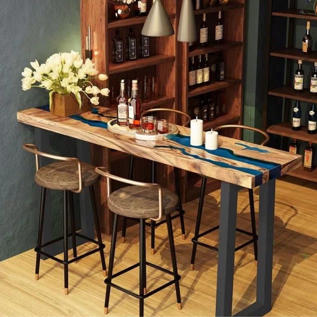 SNOTA Epoxy Resin River Bar Table