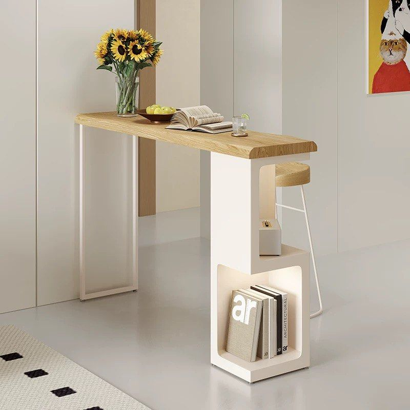 BUREJ Modern Solid Wood Bar Table