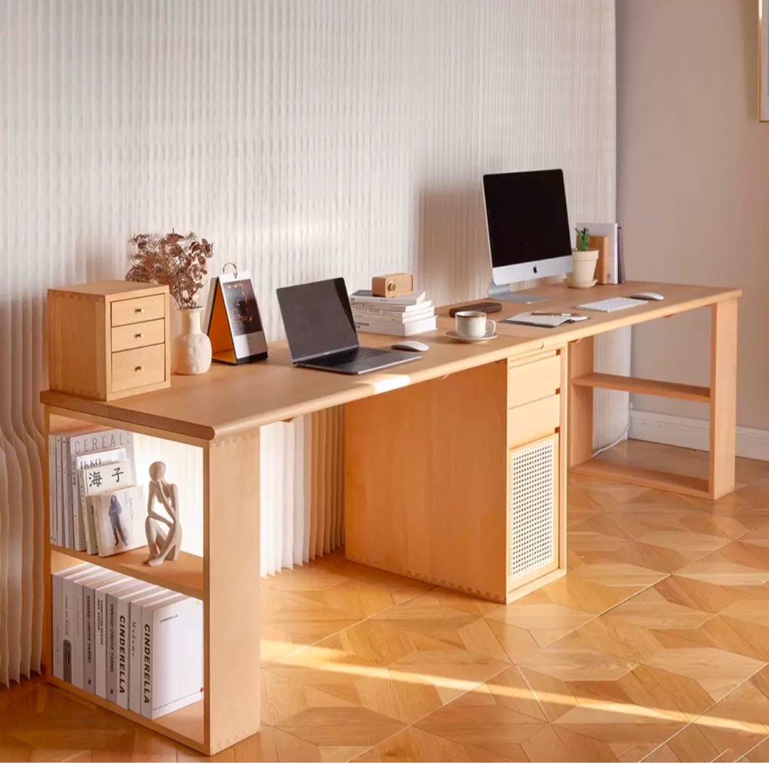 CICCI Scandinavian Solid Wood Study Table