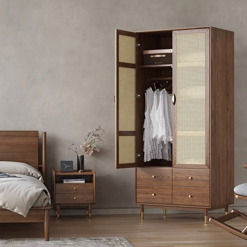 CARUS Vintage Rattan Wardrobe