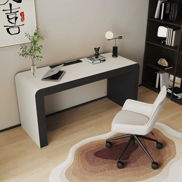 DALIA Modern Saddle Leather Study Desk